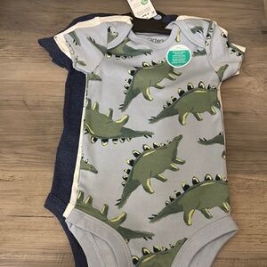 Carter's Dinosaur Print Kids One Piece - Green and Blue